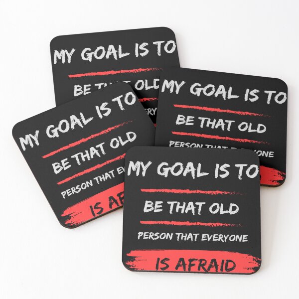 Item preview, My Goal Is To Be That Old Person That Everyone Is Afraid Red designed and sold by Foryoubroshirt.