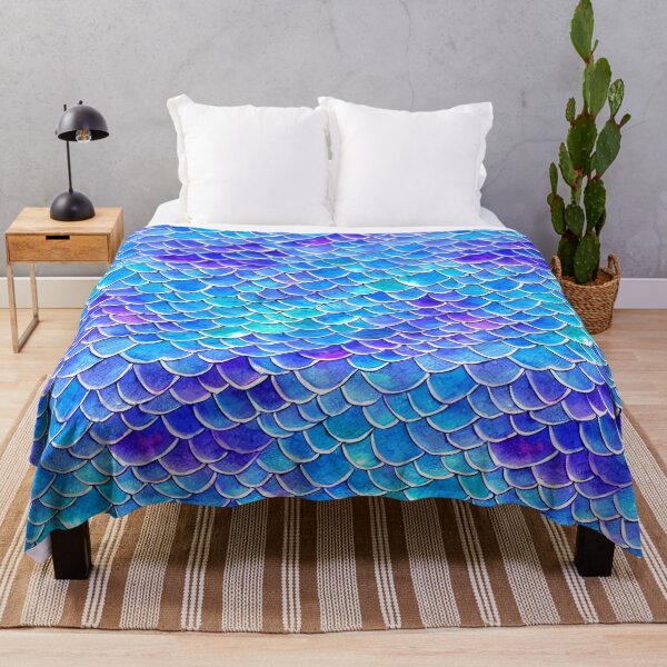 Item preview, Blue Mermaid Scales Pattern designed and sold by ArtMeetsPizza.