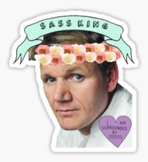 Gordon Ramsay Flower Crown Sass Sticker