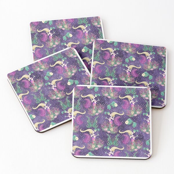 Item preview, Purple Mermaid Fish Pattern designed and sold by ArtMeetsPizza.