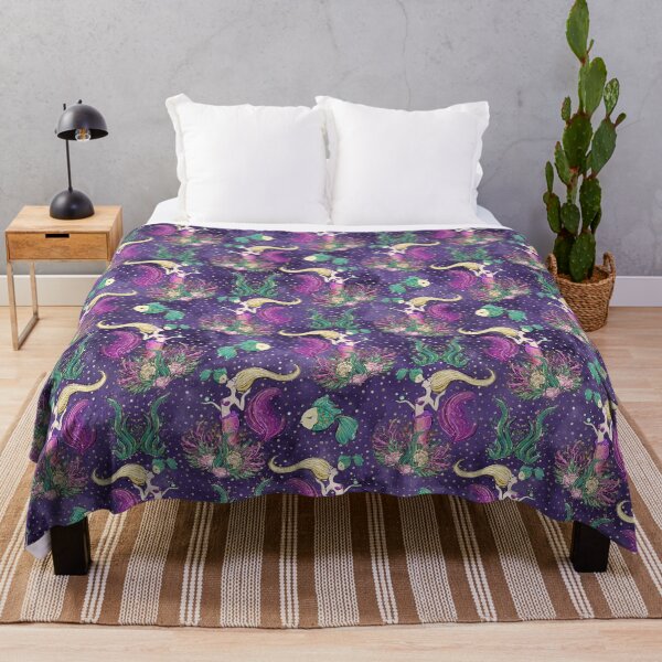 Item preview, Purple Mermaid Fish Pattern designed and sold by ArtMeetsPizza.