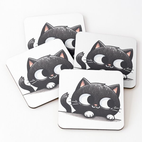 Item preview, CUTE SNEAKY CAT STICKER designed and sold by carlarmes.