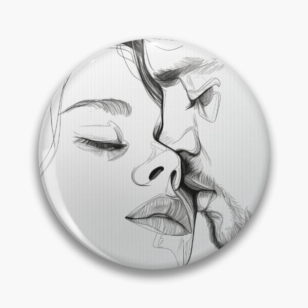 Item preview, Besame Mucho A Graceful Illustration of a Couple Sharing a Tender Kiss designed and sold by Rocky Mountain Artistry.