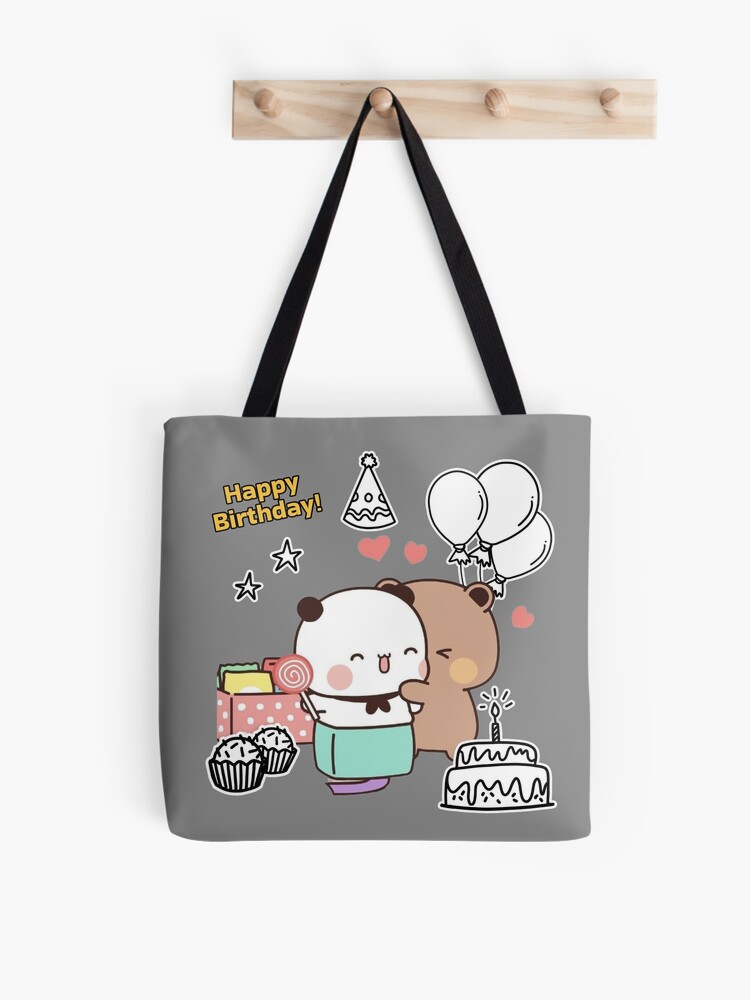 Happy birthday PANDA BEAR bubu and dudu love trend Tote Bag