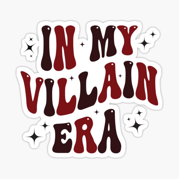 Aperçu de l'œuvre In My Villain Era, Chemise In My Villain Era, Groovy Maroon Design créée et vendue par AryaSubramanian.