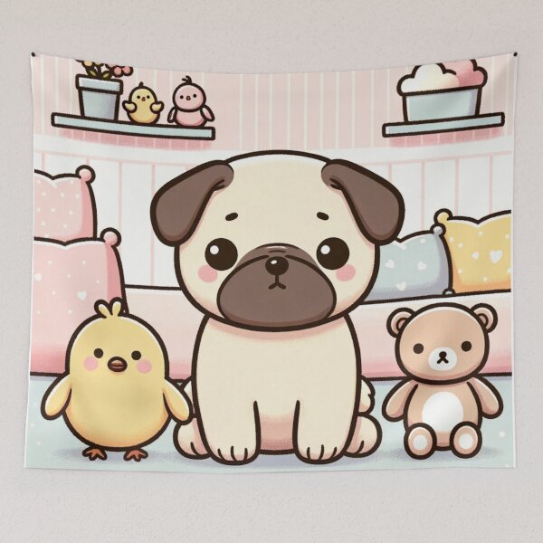Item preview, Pug's Cozy Corner designed and sold by TakashiS.