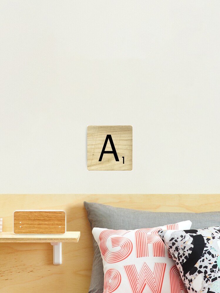 Scrabble tile letter A Photographic Print for Sale by Square-Jane