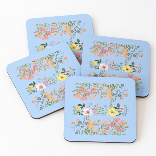 Item preview, Watercolor wildflowers frames graphic design designed and sold by Openspace2020.