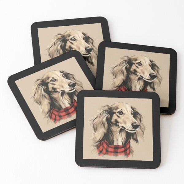Item preview, Saluki Christmas Plaid Watercolor designed and sold by rafaeltto.