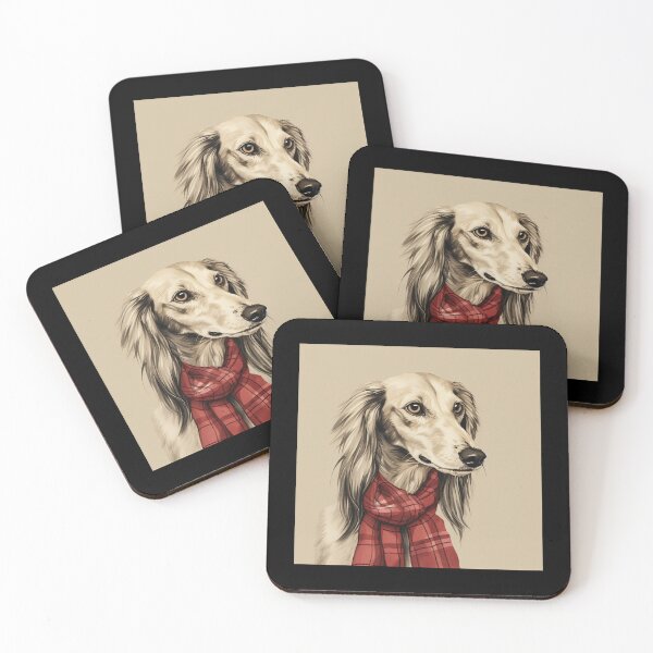 Item preview, Saluki Christmas Plaid Watercolor designed and sold by rafaeltto.