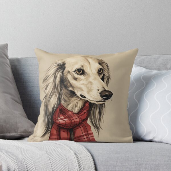 Item preview, Saluki Christmas Plaid Watercolor designed and sold by rafaeltto.