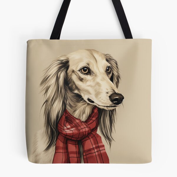 Item preview, Saluki Christmas Plaid Watercolor designed and sold by rafaeltto.