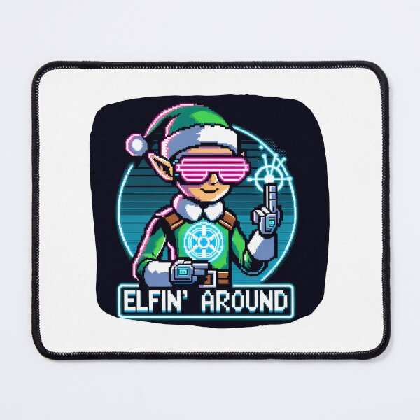 Item preview, Cyberpunk Elf Christmas Elfin' Around Humor designed and sold by PixelPunkster.