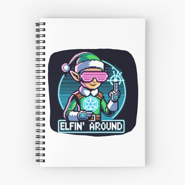 Item preview, Cyberpunk Elf Christmas Elfin' Around Humor designed and sold by PixelPunkster.