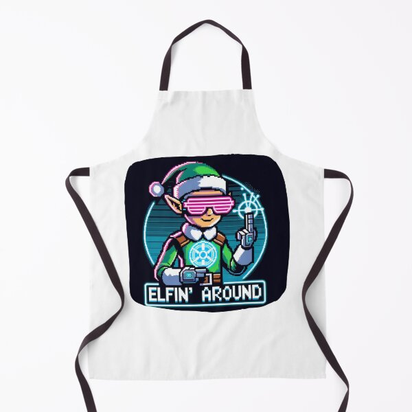 Item preview, Cyberpunk Elf Christmas Elfin' Around Humor designed and sold by PixelPunkster.