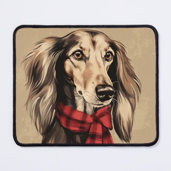 Item preview, Saluki Christmas Plaid Watercolor designed and sold by rafaeltto.