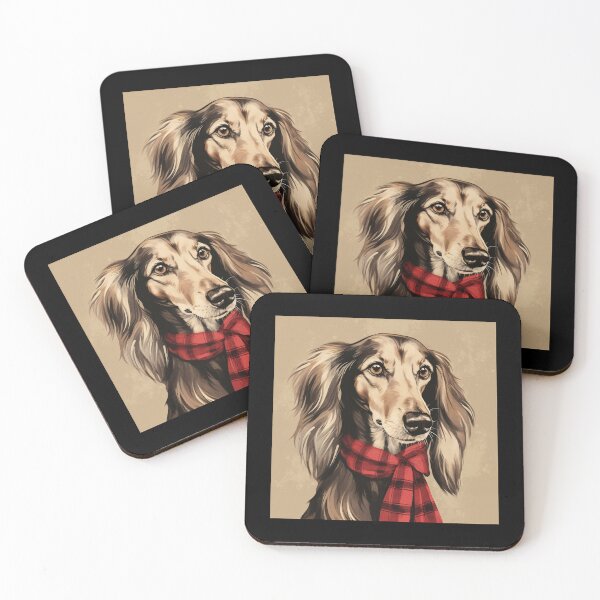 Item preview, Saluki Christmas Plaid Watercolor designed and sold by rafaeltto.
