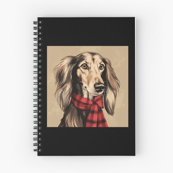 Artikelvorschau, Saluki Christmas Plaid Watercolor entworfen und verkauft von rafaeltto.