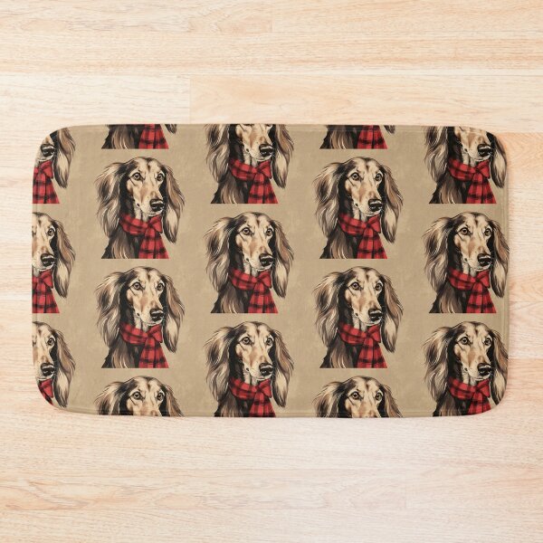 Item preview, Saluki Christmas Plaid Watercolor designed and sold by rafaeltto.
