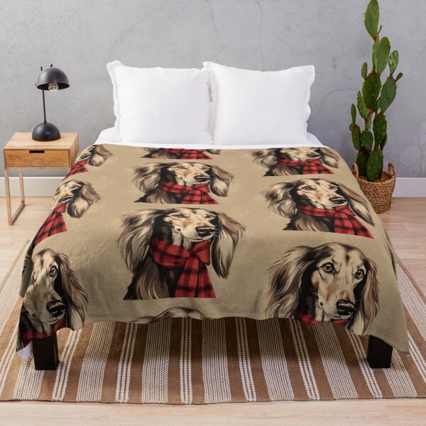 Item preview, Saluki Christmas Plaid Watercolor designed and sold by rafaeltto.