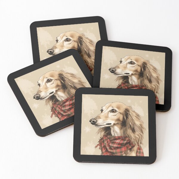 Item preview, Saluki Christmas Plaid Watercolor designed and sold by rafaeltto.