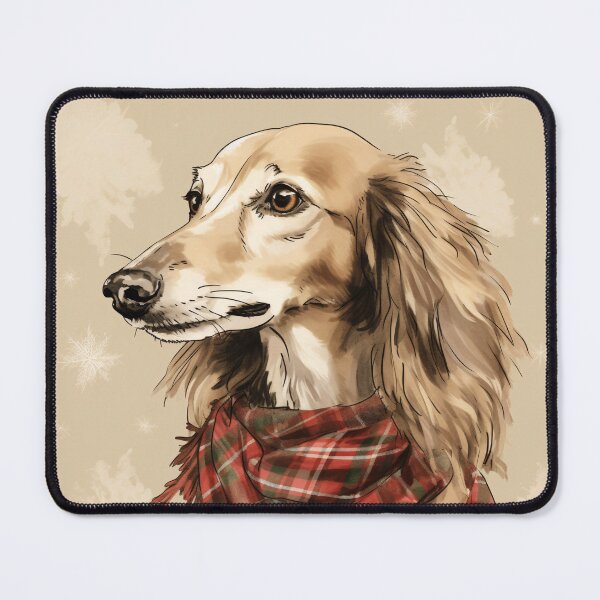 Item preview, Saluki Christmas Plaid Watercolor designed and sold by rafaeltto.
