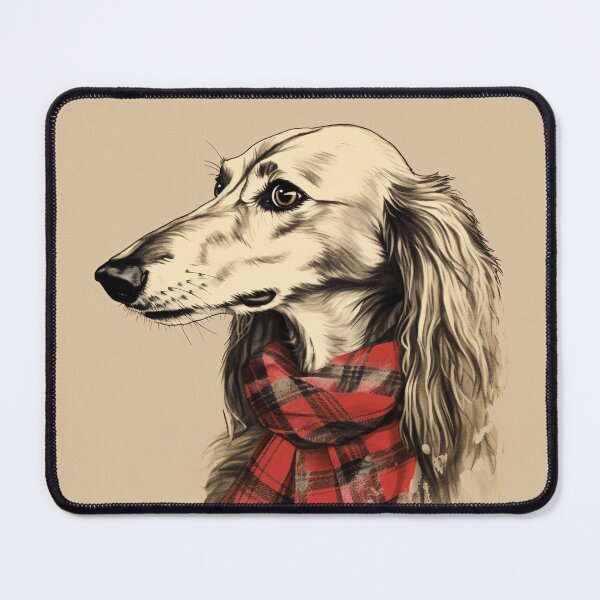 Item preview, Saluki Christmas Plaid Watercolor designed and sold by rafaeltto.