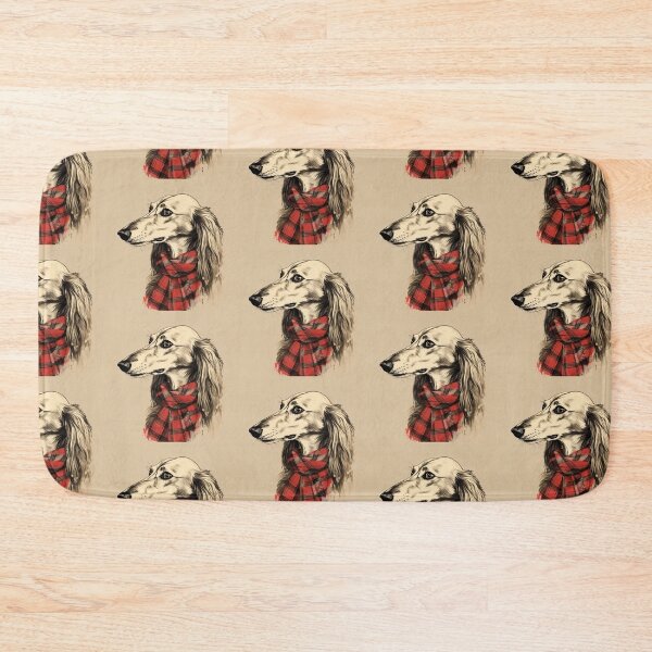 Item preview, Saluki Christmas Plaid Watercolor designed and sold by rafaeltto.