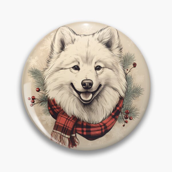 Artikelvorschau, Samoyed Christmas Plaid Watercolor entworfen und verkauft von rafaeltto.