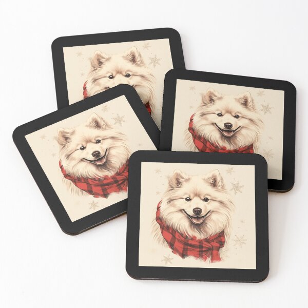 Item preview, Samoyed Christmas Plaid Watercolor designed and sold by rafaeltto.