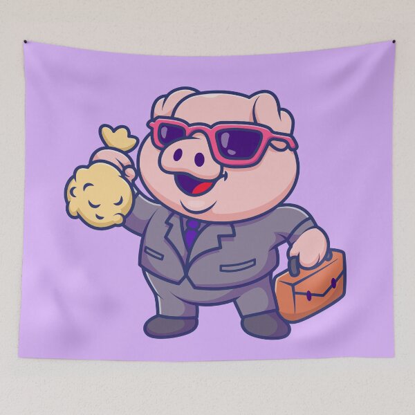 Item preview,  Business Piggy with Money Bag designed and sold by hjian8219.