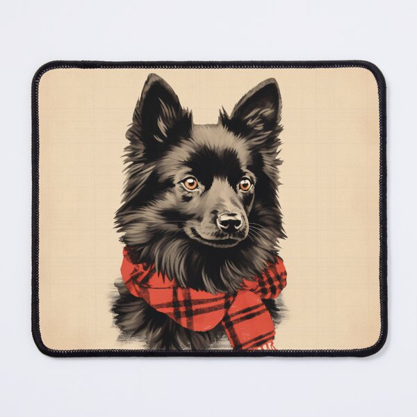 Item preview, Schipperke Christmas Plaid Watercolor designed and sold by rafaeltto.