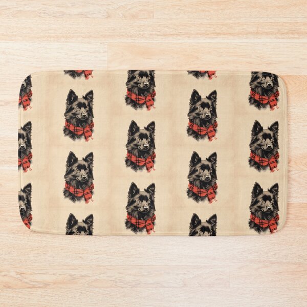 Item preview, Schipperke Christmas Plaid Watercolor designed and sold by rafaeltto.