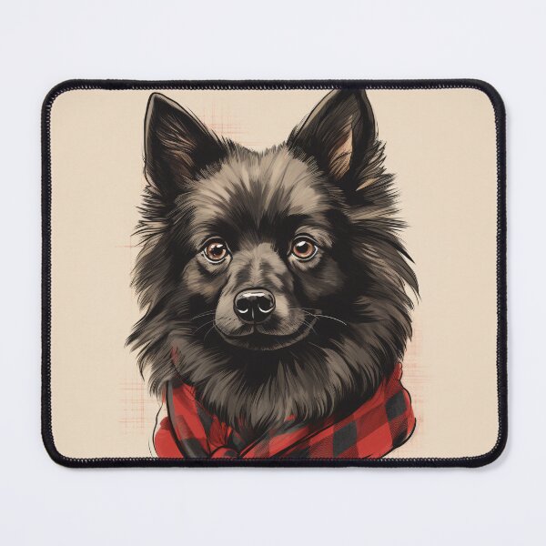 Item preview, Schipperke Christmas Plaid Watercolor designed and sold by rafaeltto.