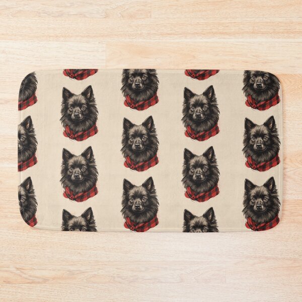 Item preview, Schipperke Christmas Plaid Watercolor designed and sold by rafaeltto.