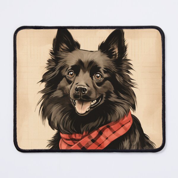 Item preview, Schipperke Christmas Plaid Watercolor designed and sold by rafaeltto.