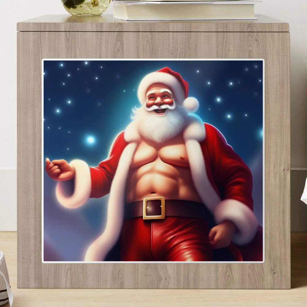 Pegatina for Sale con la obra «Papá Noel guapo 2» de PrinceBrundall |  Redbubble