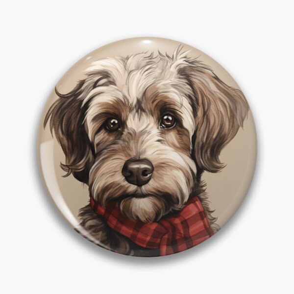 Item preview, Schnoodle Christmas Plaid Watercolor designed and sold by rafaeltto.