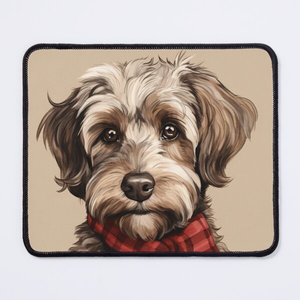 Item preview, Schnoodle Christmas Plaid Watercolor designed and sold by rafaeltto.