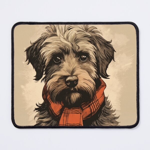 Item preview, Schnoodle Christmas Plaid Watercolor designed and sold by rafaeltto.
