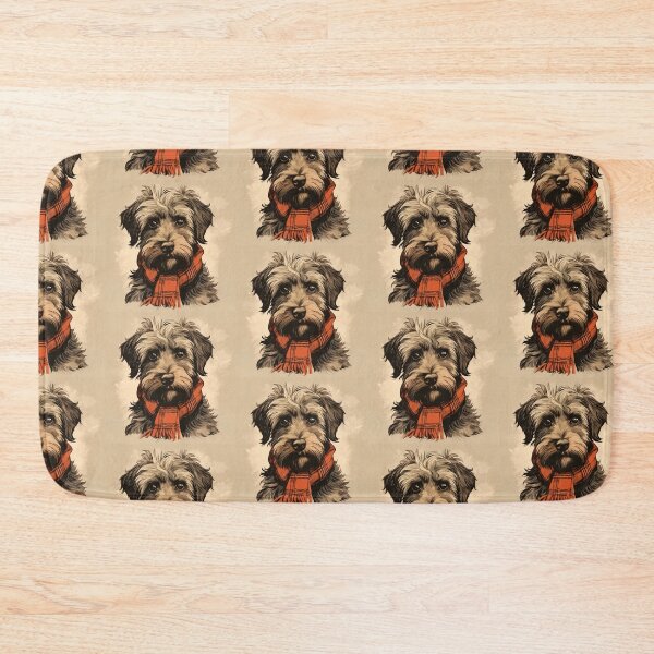 Item preview, Schnoodle Christmas Plaid Watercolor designed and sold by rafaeltto.