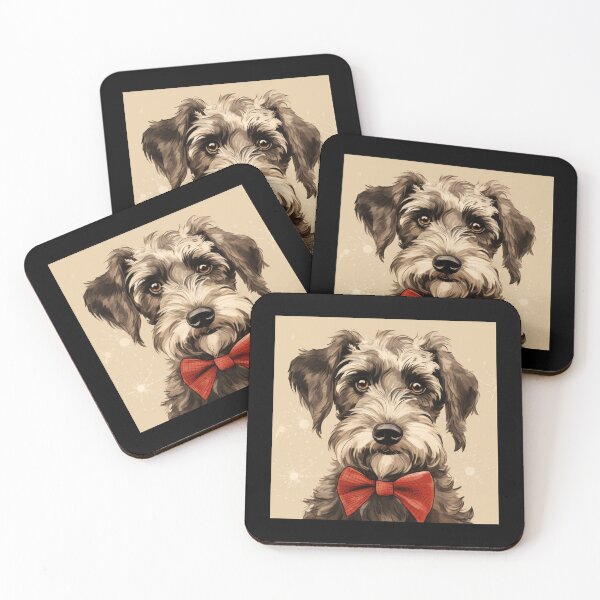 Item preview, Schnoodle Christmas Plaid Watercolor designed and sold by rafaeltto.