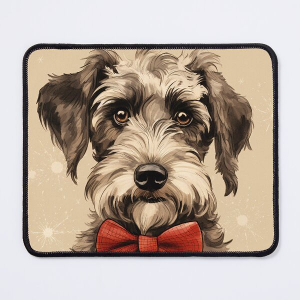 Item preview, Schnoodle Christmas Plaid Watercolor designed and sold by rafaeltto.