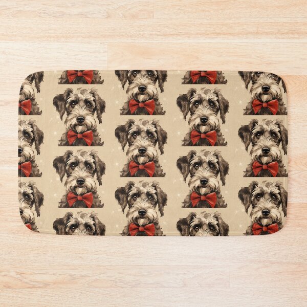 Item preview, Schnoodle Christmas Plaid Watercolor designed and sold by rafaeltto.