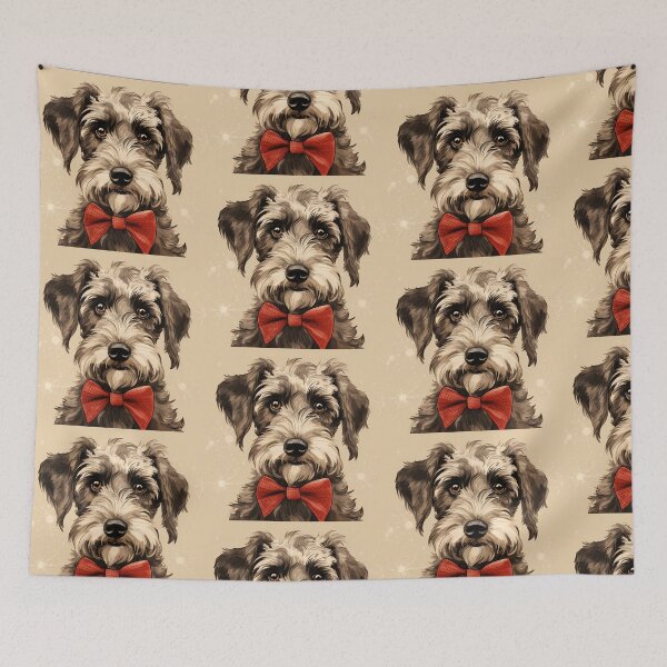 Item preview, Schnoodle Christmas Plaid Watercolor designed and sold by rafaeltto.