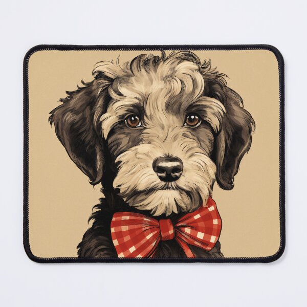 Item preview, Schnoodle Christmas Plaid Watercolor designed and sold by rafaeltto.