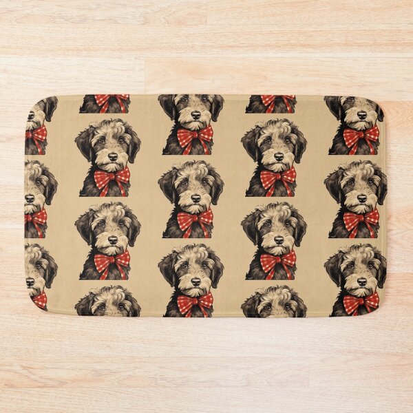 Item preview, Schnoodle Christmas Plaid Watercolor designed and sold by rafaeltto.