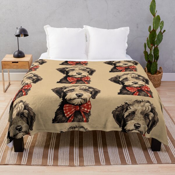 Item preview, Schnoodle Christmas Plaid Watercolor designed and sold by rafaeltto.