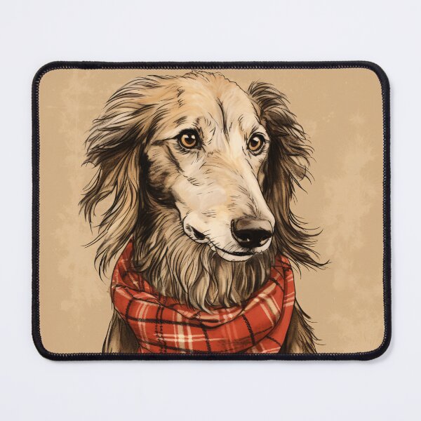 Item preview, Scottish Deerhound Christmas Plaid Watercolor designed and sold by rafaeltto.