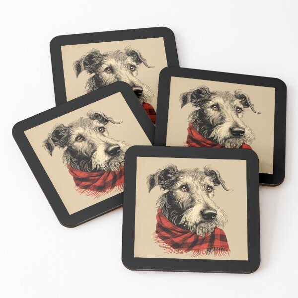 Item preview, Scottish Deerhound Christmas Plaid Watercolor designed and sold by rafaeltto.